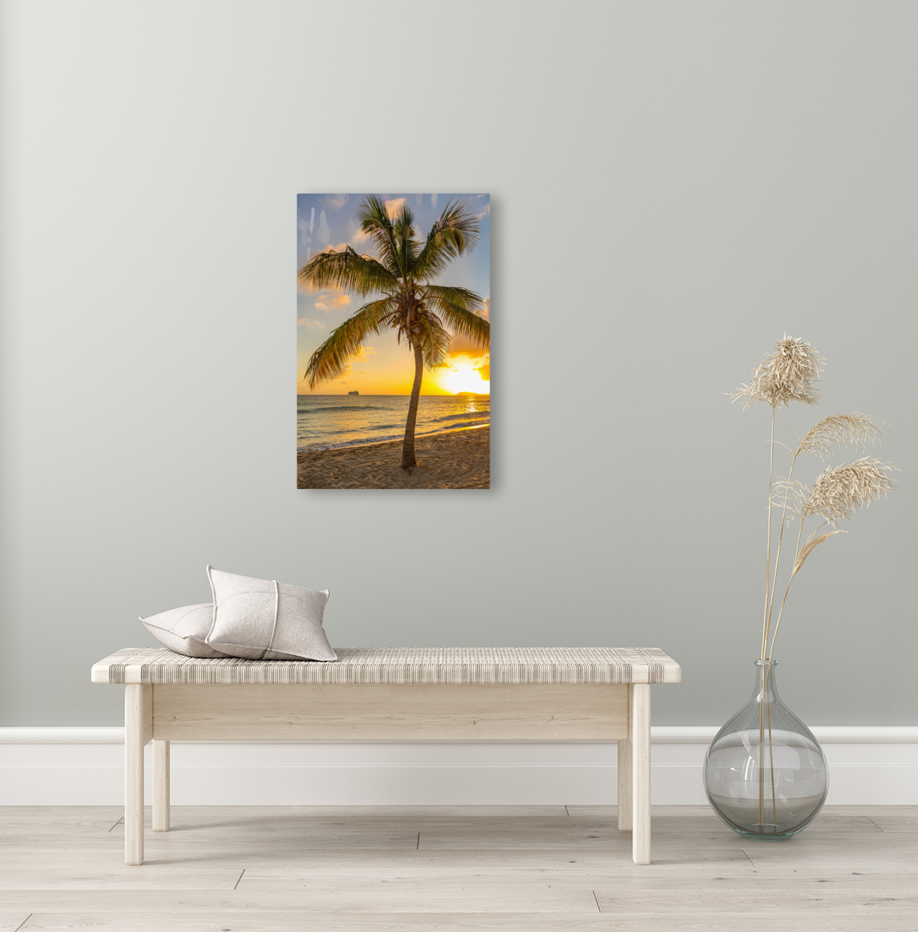 Cruise ship leaves St Thomas Reproduction