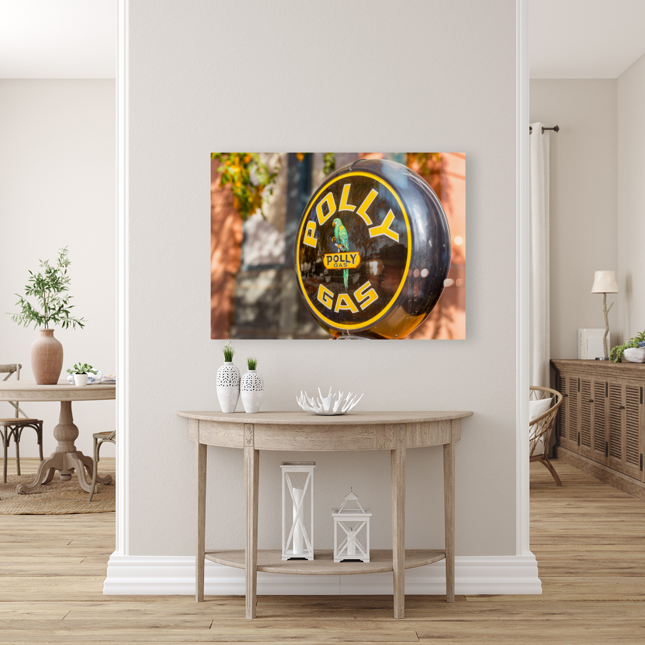 Reflections in Polly Gas pump Reproduction