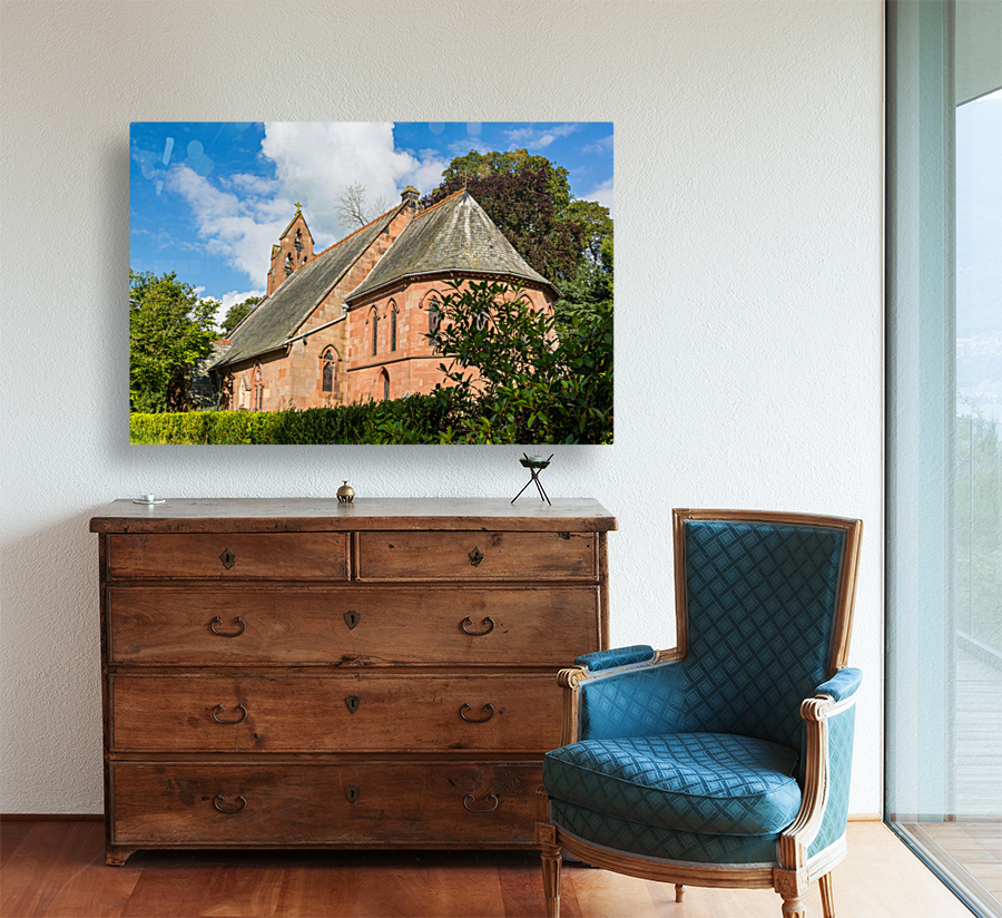 St Hilary Church Erbistock by River Dee Reproduction