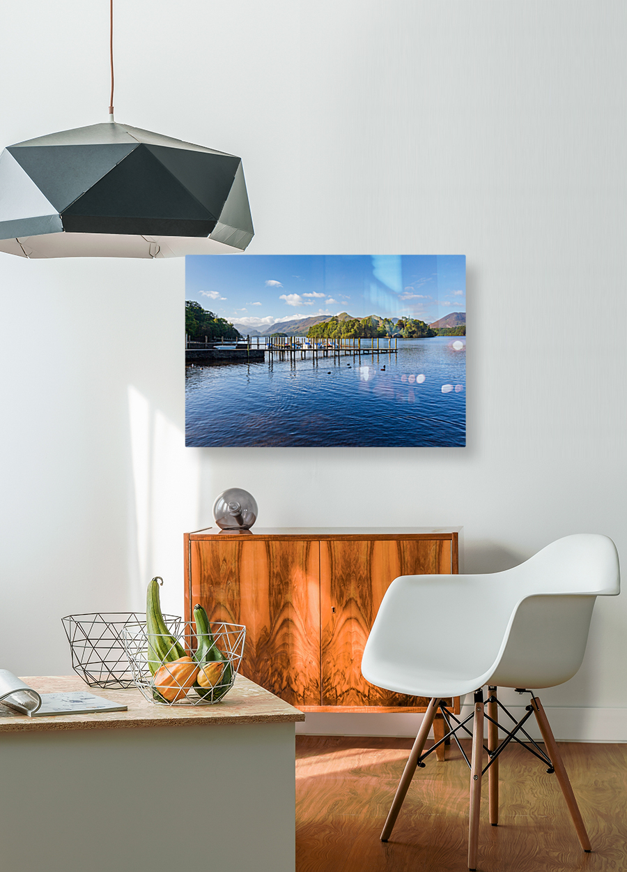 Rowing Boats on Derwent Water in Lake District Reproduction