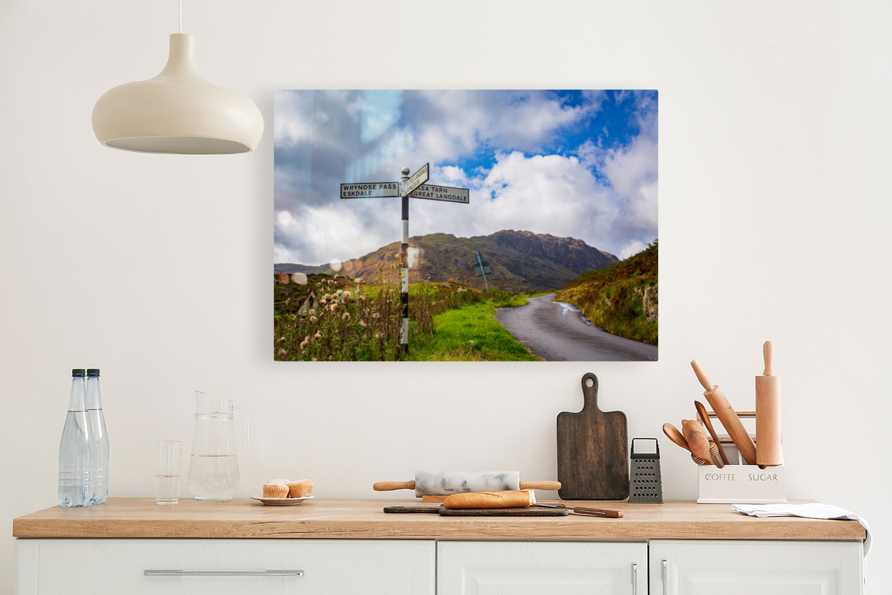 Langdale sign in english lake district Reproduction