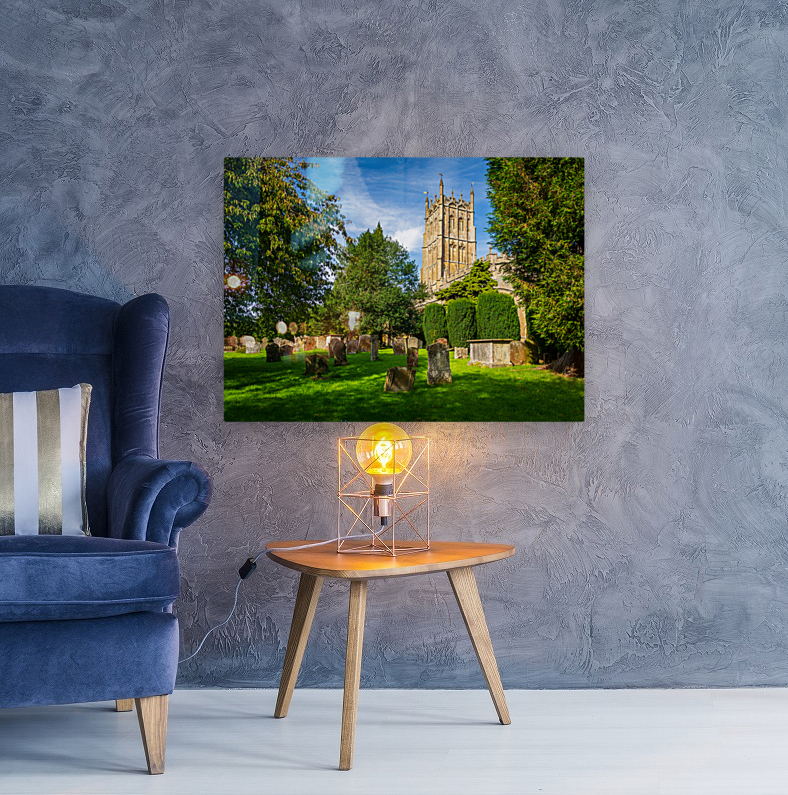 Church and graveyard in Chipping Campden in Cotswolds Reproduction