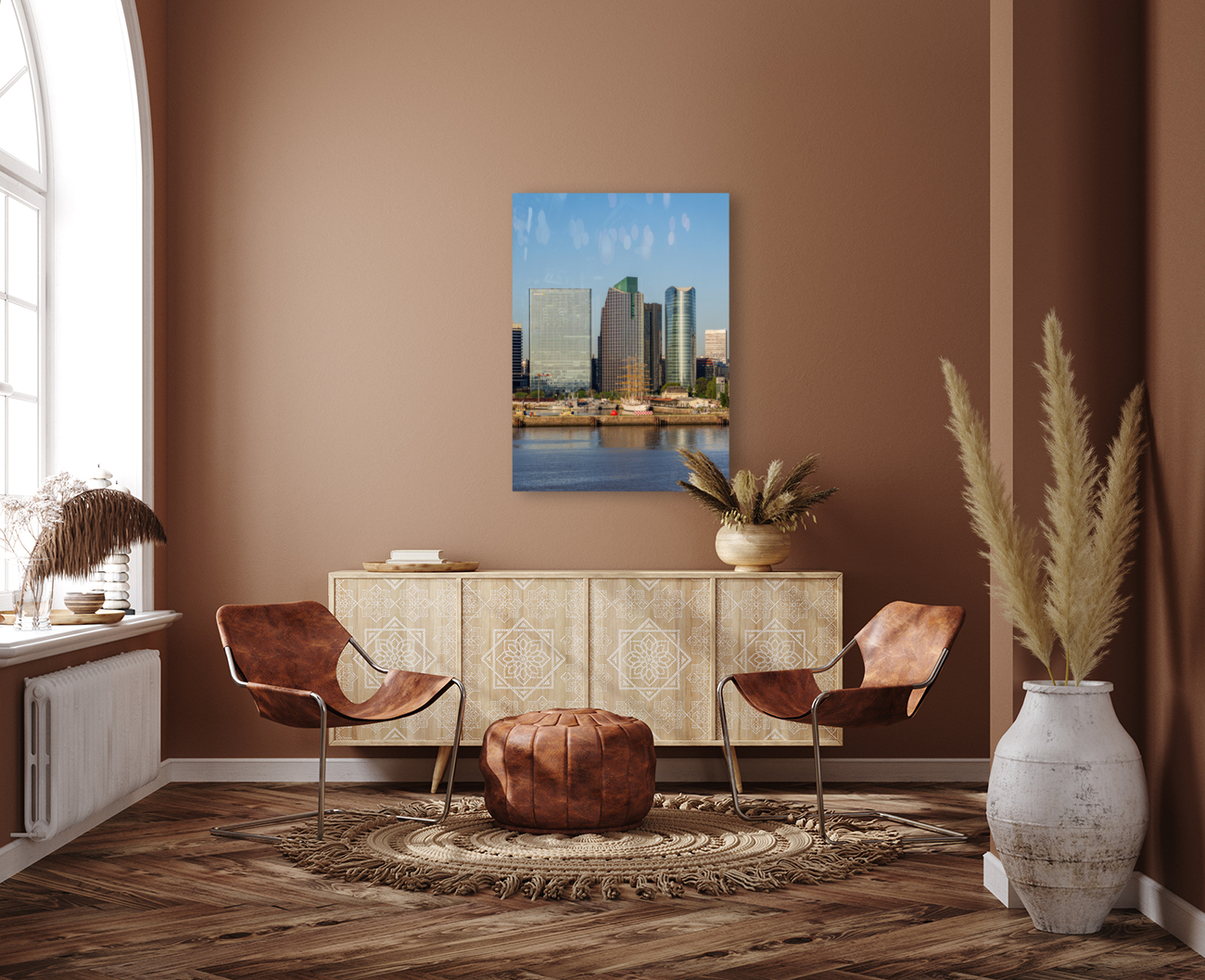 Harbor of the city of Buenos Aires in Argentina Reproduction