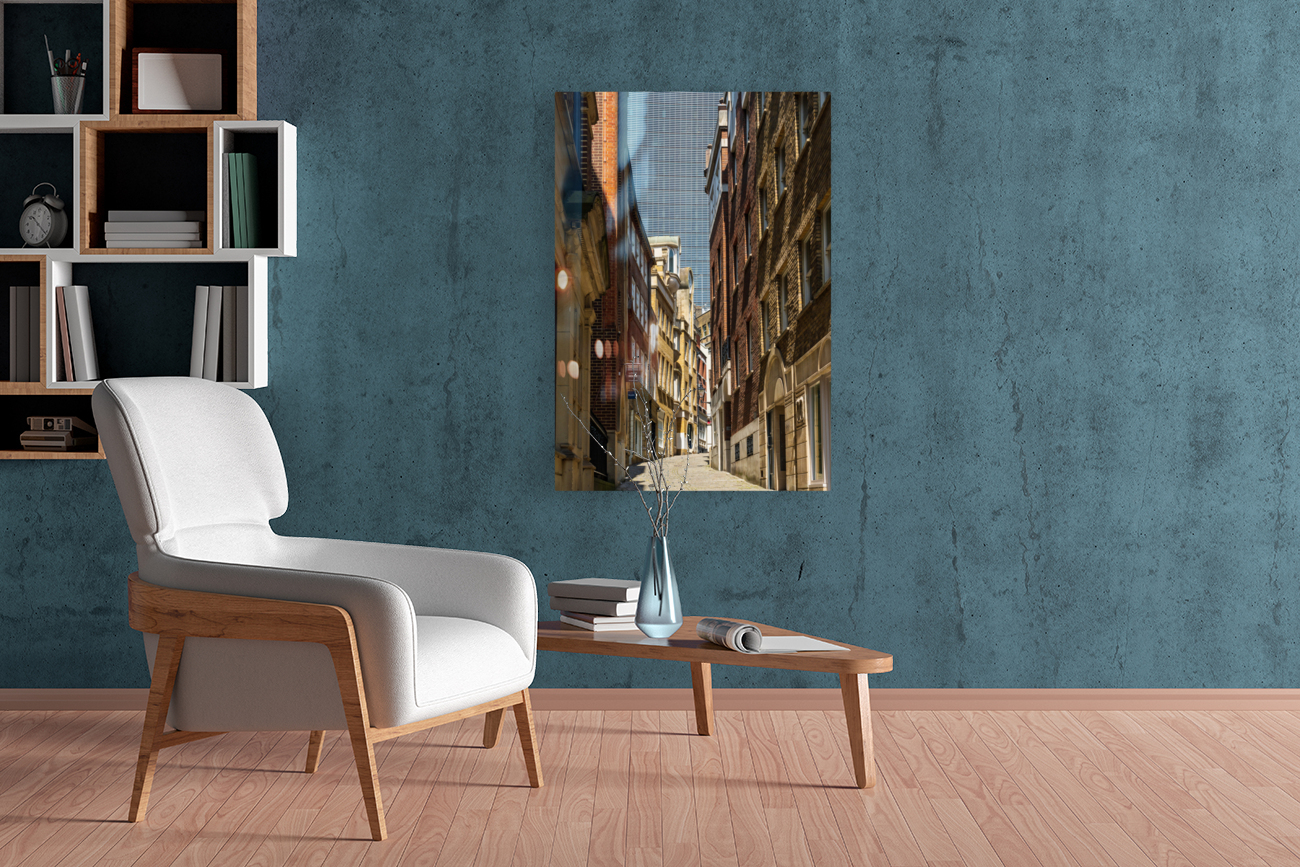 Lovat Lane in the City of London with skyscrapers filling sky Reproduction