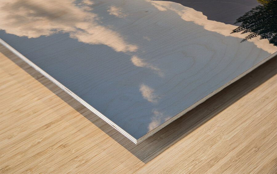 Princevilles stunning golf course with serene lake and mountain Wood print