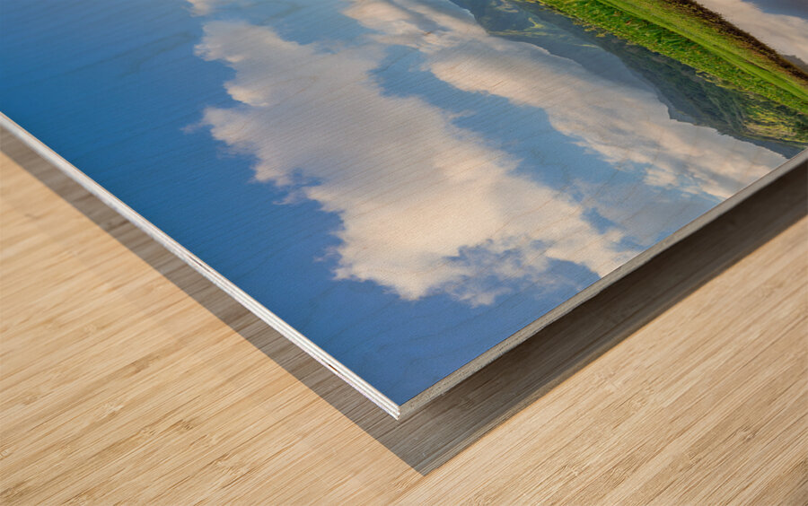 Panoramic view of Hanalei Valley in Kauai Wood print