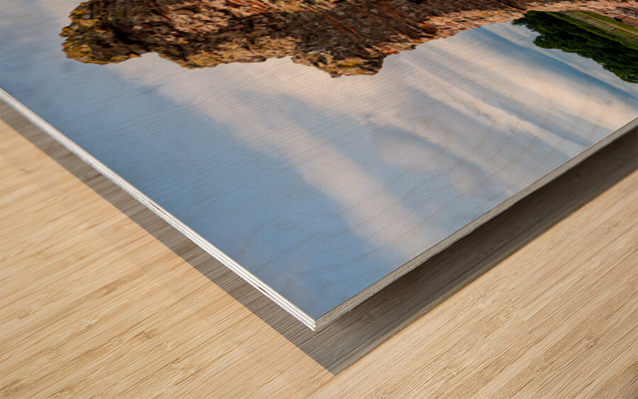 The Old Work is a wall to the baths of the large Roman settlemen Wood print