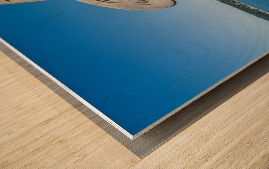 Ring bell when whale spotted off Coupeville wharf on Whidbey Isl Wood print