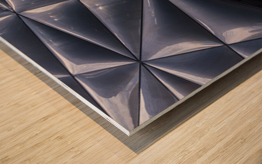 Unique pillowed retractable shell over the Shed in Hudson Yards  Wood print