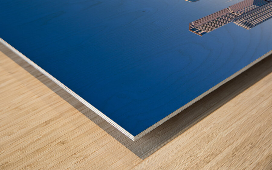 Rainey Street development Austin Texas from lake Wood print