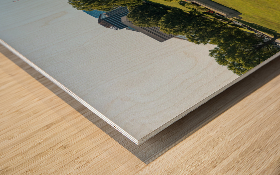 Grass before State Capitol building in Nashville Tennessee Wood print