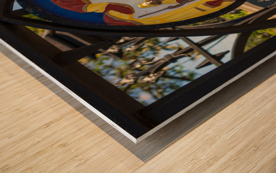 Painted seal at Kawaiahao church Wood print