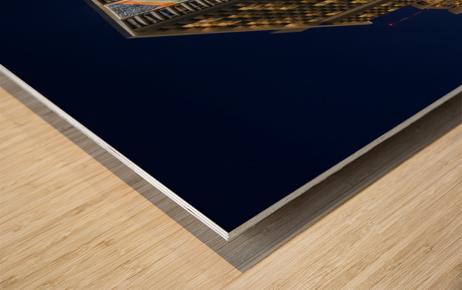 Newly restored tiling mural on Rainbow Tower Wood print