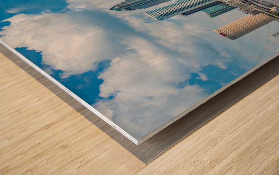 City skyline of Tampa Florida during the day Wood print