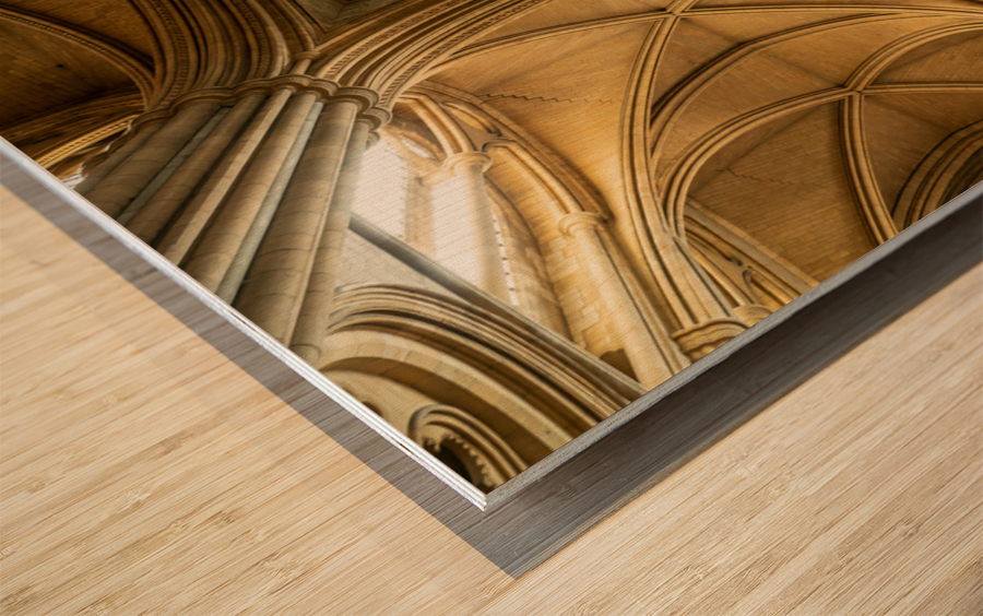 Detail of roof in Truro cathedral in Cornwall Wood print