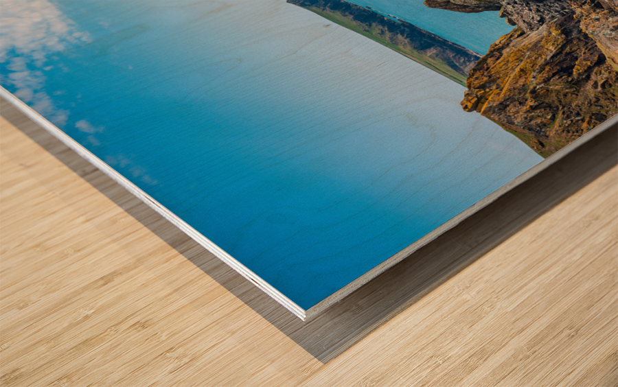 View towards the Lizard from Kynance Cove in Cornwall Wood print