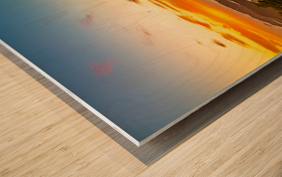 Sunset over Charlotte Amalie St Thomas Wood print