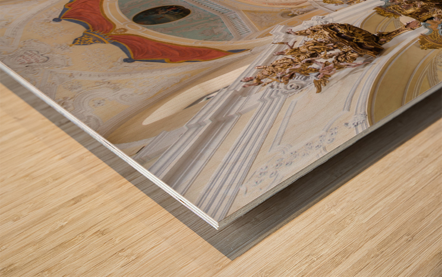 Interior Parish Church Gerlachsheim Germany Wood print