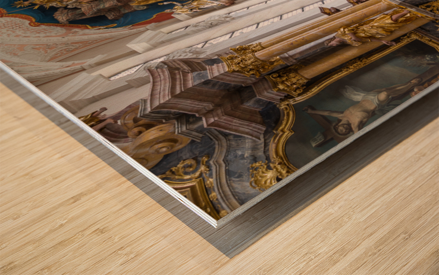 Interior Parish Church Gerlachsheim Germany Wood print