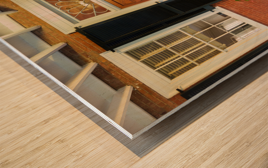 Mahogany doorway and entrance hall UVA Wood print