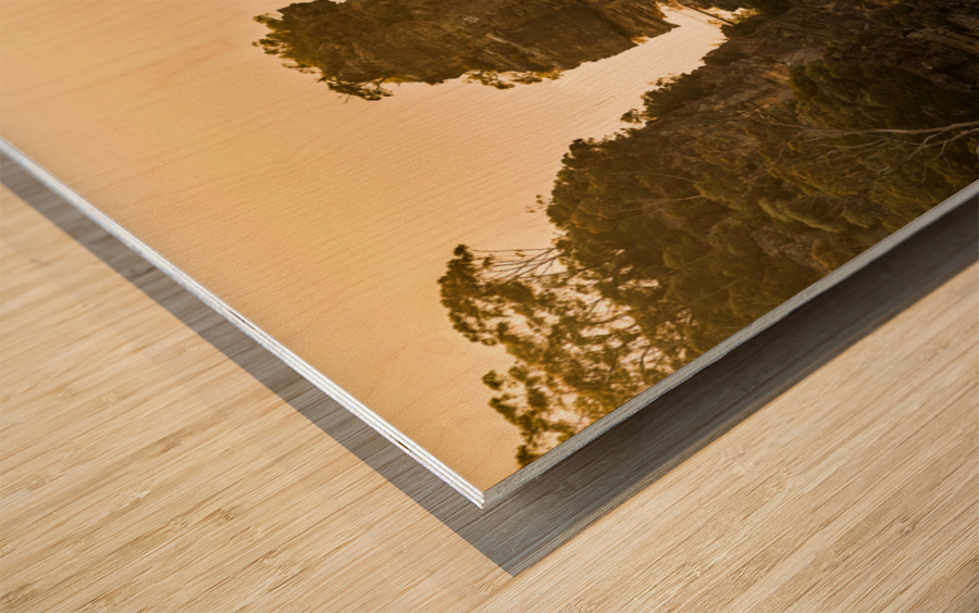 Sunrise from Echo Point in Blue Mountains Australia Wood print