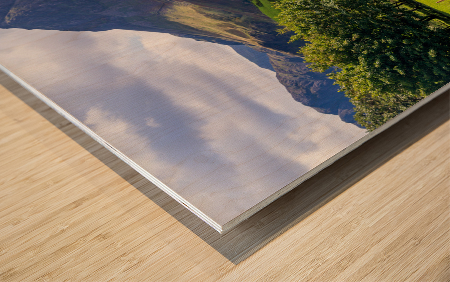 Buttermere road sign in english lake district Wood print