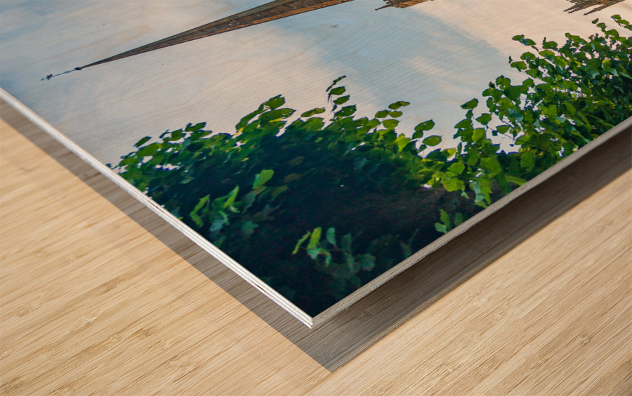 Church and graveyard in Burford in Cotswolds Wood print