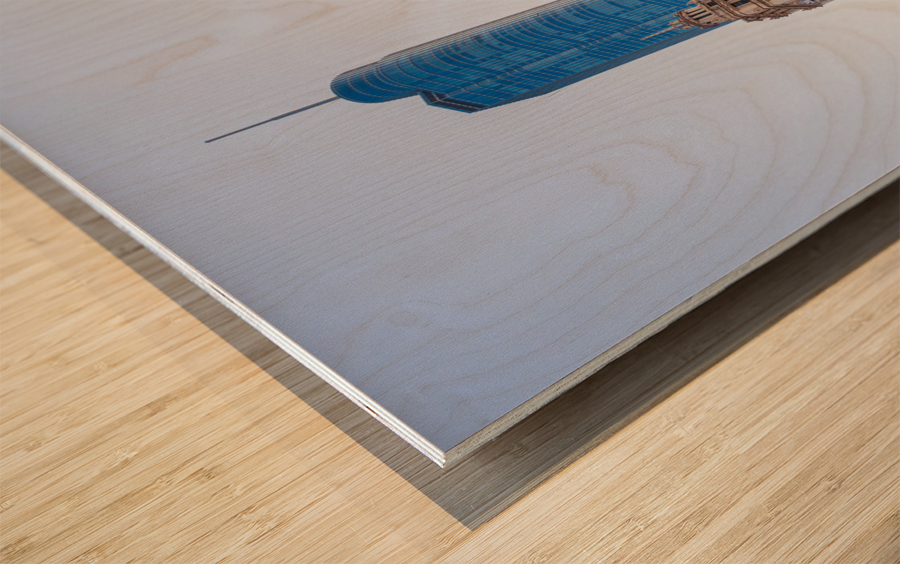 Wrigley building and Trump tower Chicago Wood print