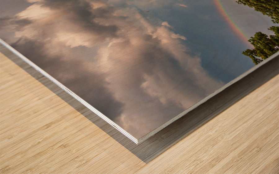 Storm over Blue Ridge Mountains Wood print