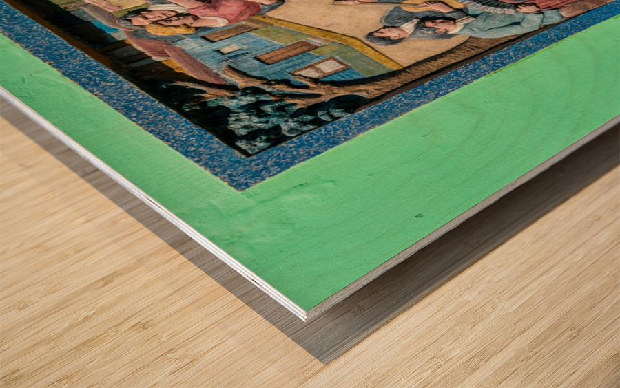 Carnation of the Air bas-relief painting by Luis Perlotti Wood print