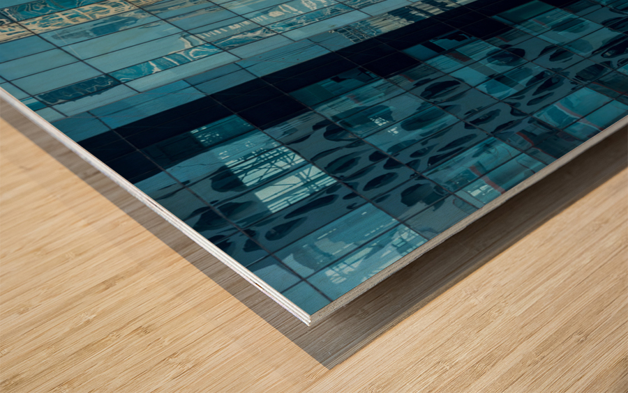 Detail of different designs on apartments in Business Bay Dubai Wood print