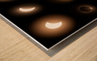 Composite of the stages of 2024 solar eclipse Wood print