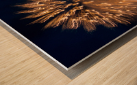 Abstract fireworks over Pittsburgh Wood print