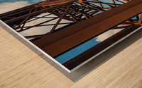 Metal structure of the New River Gorge Bridge Impression sur bois
