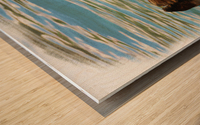 Digital pastel of Sea Otter floating in the sea Wood print
