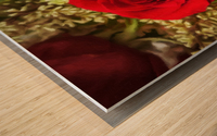 Oil painting of red rose bouquet Impression sur bois