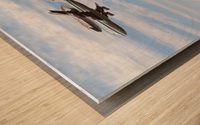 Space Shuttle Discovery flies over Washington DC Wood print