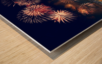 Fireworks over Pittsburgh for Independence Day Wood print